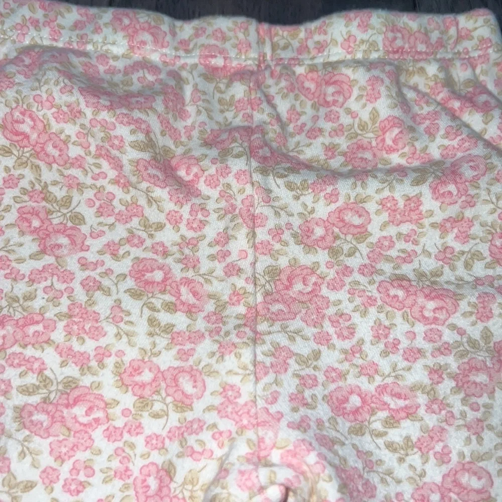Baby girl footed floral pants